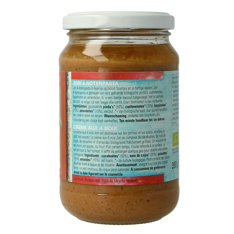 Jori 4 Noten pasta met zout bio 350 Gram