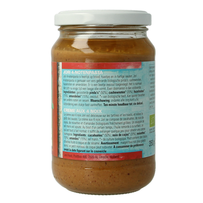 Jori 4 Noten pasta met zout bio 350 Gram