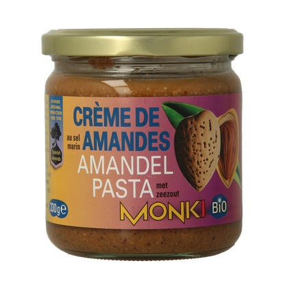 Monki Amandelpasta met zout bio 330 Gram