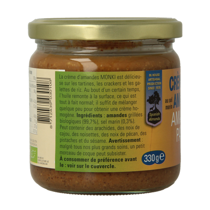 Monki Amandelpasta met zout bio 330 Gram