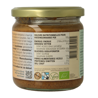 Monki Gemengde notenpasta met zout eko bio 330 Gram