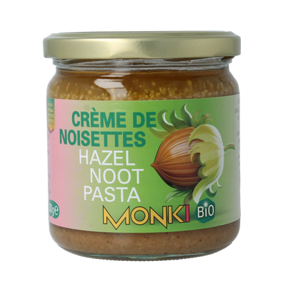 Monki Hazelnootpasta eko bio 330 Gram