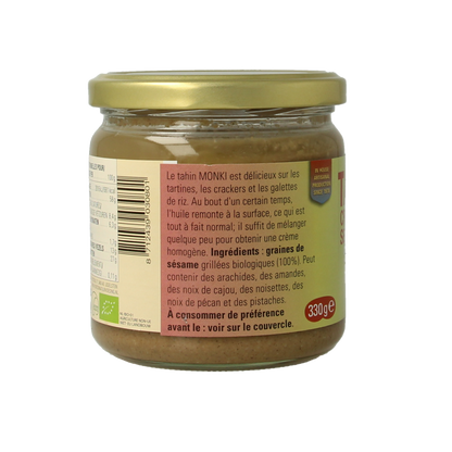 Monki Tahin zonder zout eko bio 330 Gram