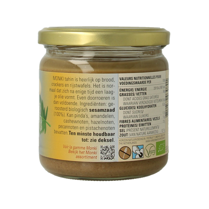 Monki Tahin zonder zout eko bio 330 Gram