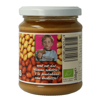 Krekeltje Pindakaas met zout eko bio 250 Gram