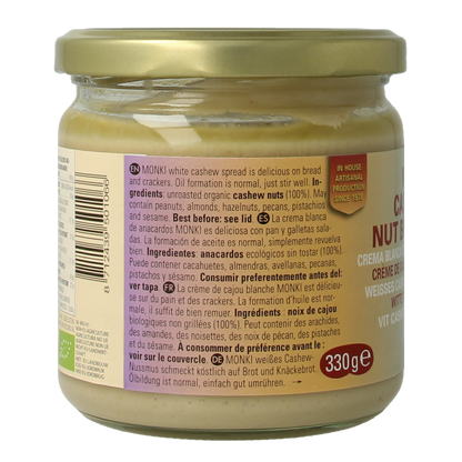 Monki Witte cashewpasta bio 330 Gram