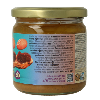 Monki Pinda rozijnenpasta bio 330 Gram