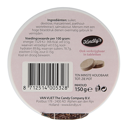 Kindly's Zwart wit zoet XL 150 Gram