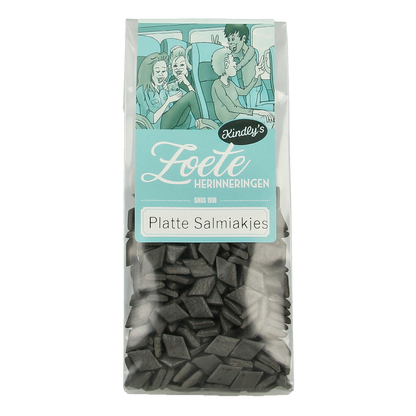 Kindly's Platte salmiak zoete herinneringen 130.00 Gram