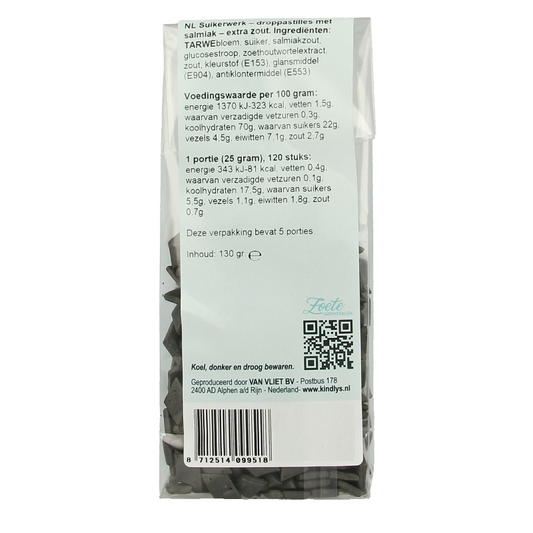 Kindly's Platte salmiak zoete herinneringen 130 Gram