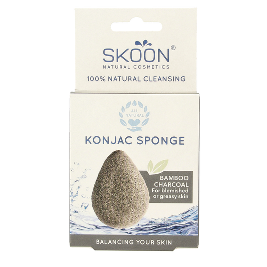 Skoon Konjac spons bamboo charcoal bio 1 Stuks