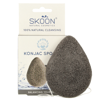 Skoon Konjac spons bamboo charcoal bio 1 Stuks