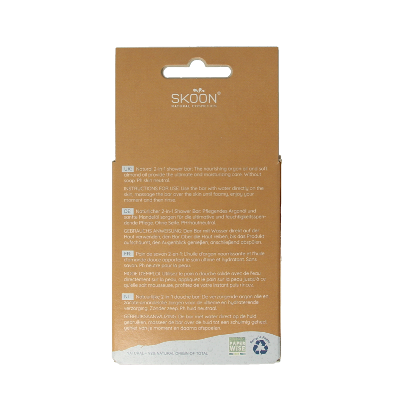 Skoon Solid shower milk nourishing into the deep 2-in-1 90 Gram