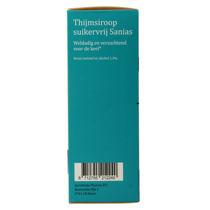 Sanias Thijmsiroop suikervrij 150 Milliliter