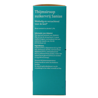 Sanias Thijmsiroop suikervrij 150 Milliliter