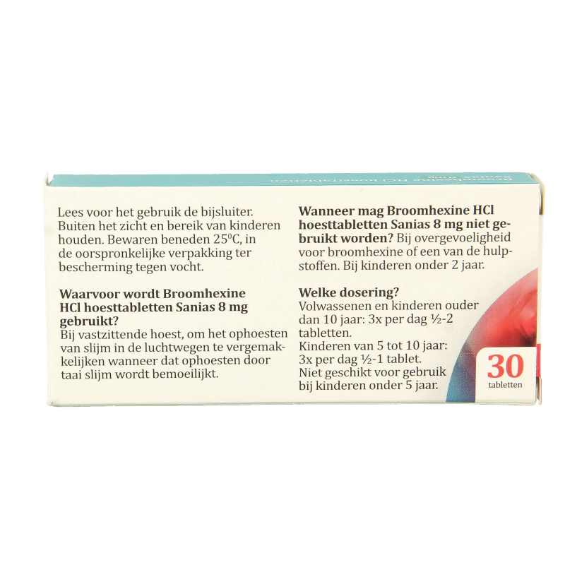 Sanias Broomhexine 8mg 30 Tabletten