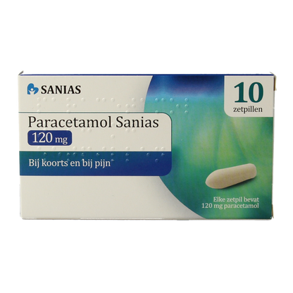 Sanias Paracetamol 120mg 10.00 Zetpillen