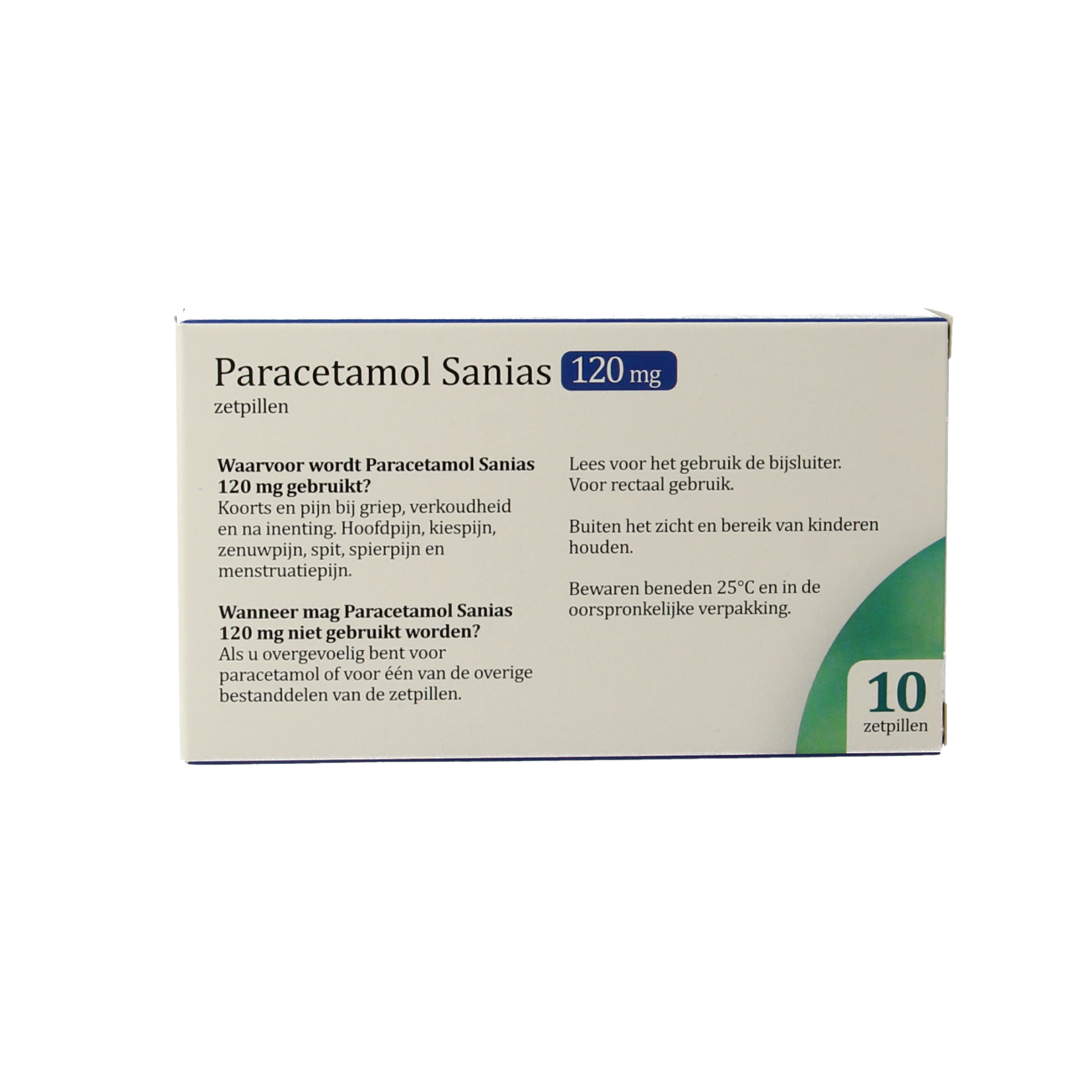 Sanias Paracetamol 120mg 10.00 Zetpillen