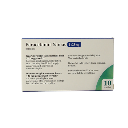 Sanias Paracetamol 120mg 10.00 Zetpillen