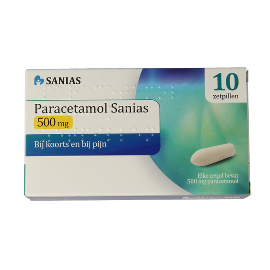 Sanias Paracetamol 500mg 10 Zetpillen