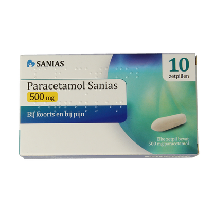 Sanias Paracetamol 500mg 10.00 Zetpillen