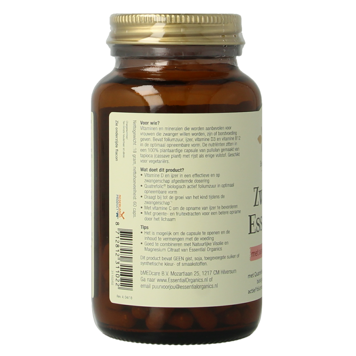 Essential Organ Zwanger essentials puur 60.00 Vegetarische capsules