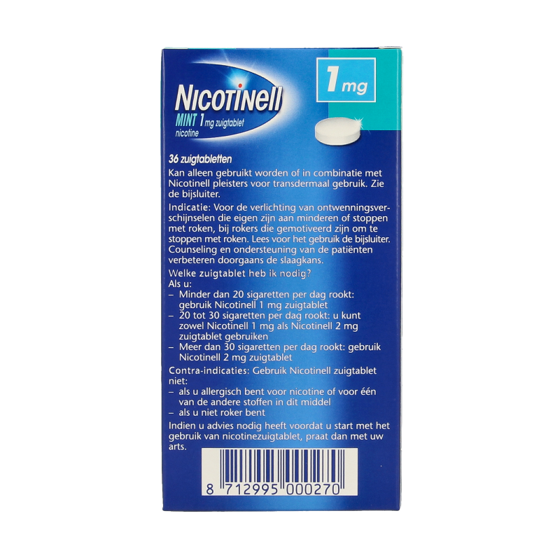 Nicotinell Mint 1mg 36 Zuigtabletten