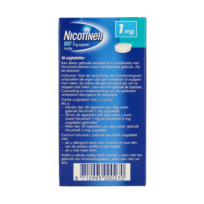 Nicotinell Mint 1mg 36 Zuigtabletten
