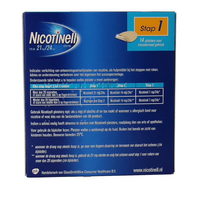 Nicotinell TTS30 21mg 14 Stuks