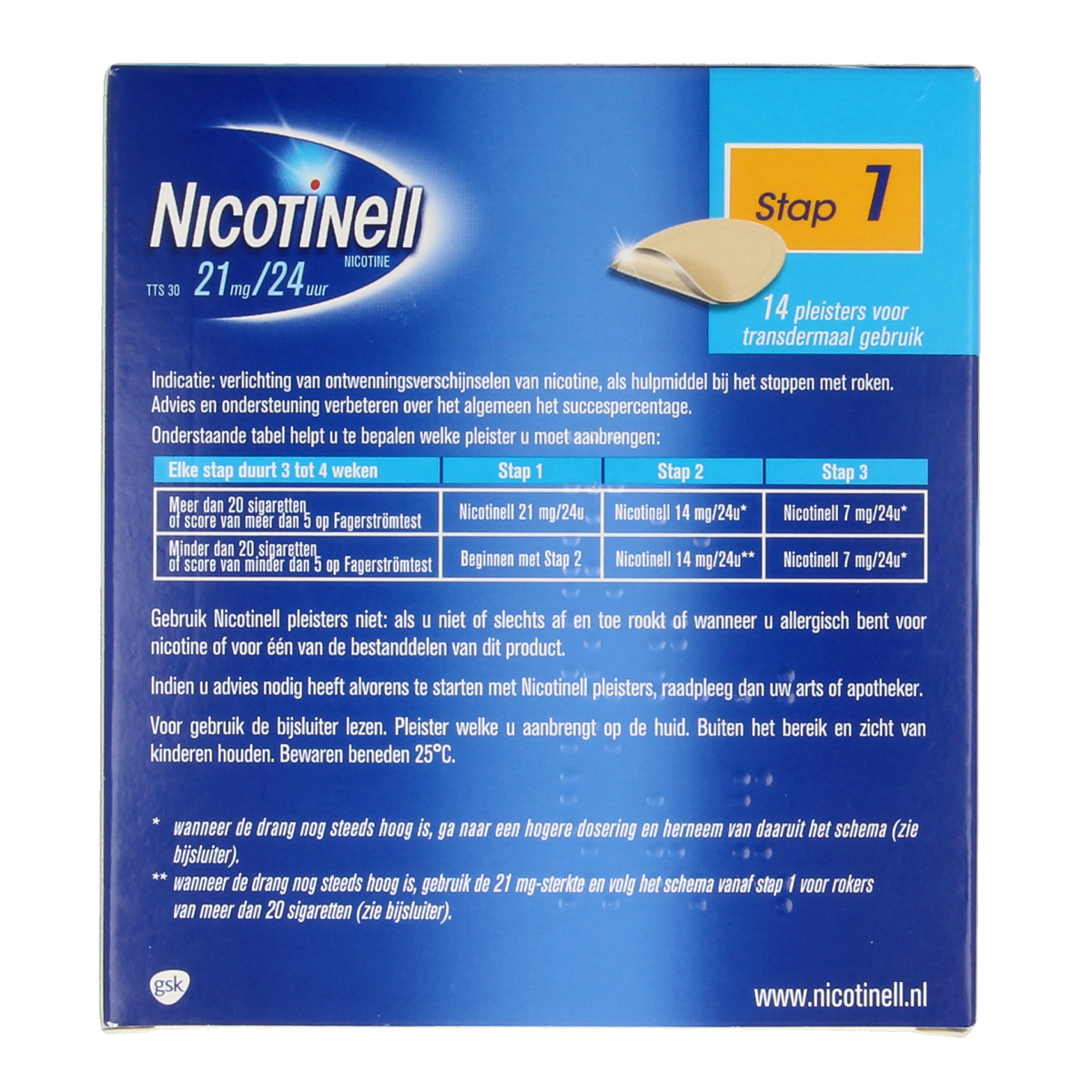 Nicotinell TTS30 21mg 14.00 Stuks