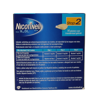 Nicotinell TTS20 14mg 14 Stuks