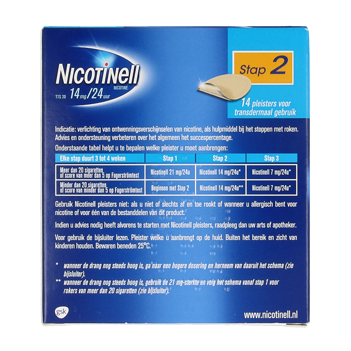 Nicotinell TTS20 14mg 14.00 Stuks