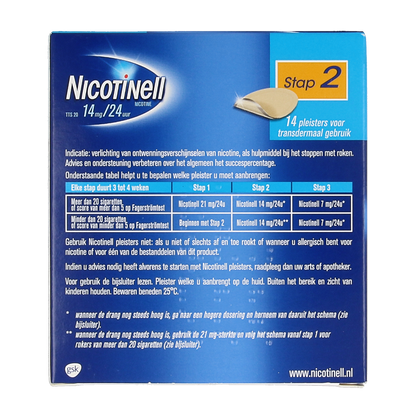 Nicotinell TTS20 14mg 14.00 Stuks