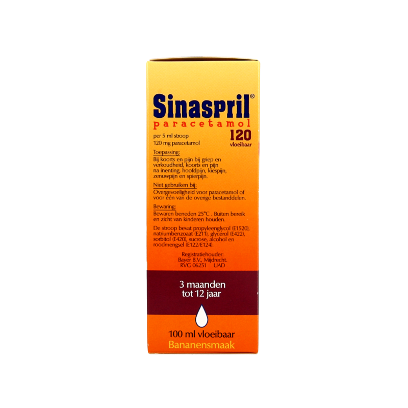 Sinaspril Paracetamol vloeibaar 120mg 100 Milliliter