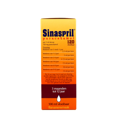 Sinaspril Paracetamol vloeibaar 120mg 100.00 Milliliter