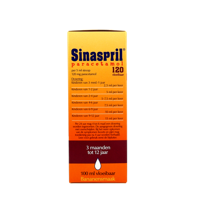 Sinaspril Paracetamol vloeibaar 120mg 100 Milliliter