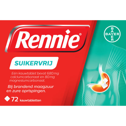 Rennie Suikervrij 72 Tabletten