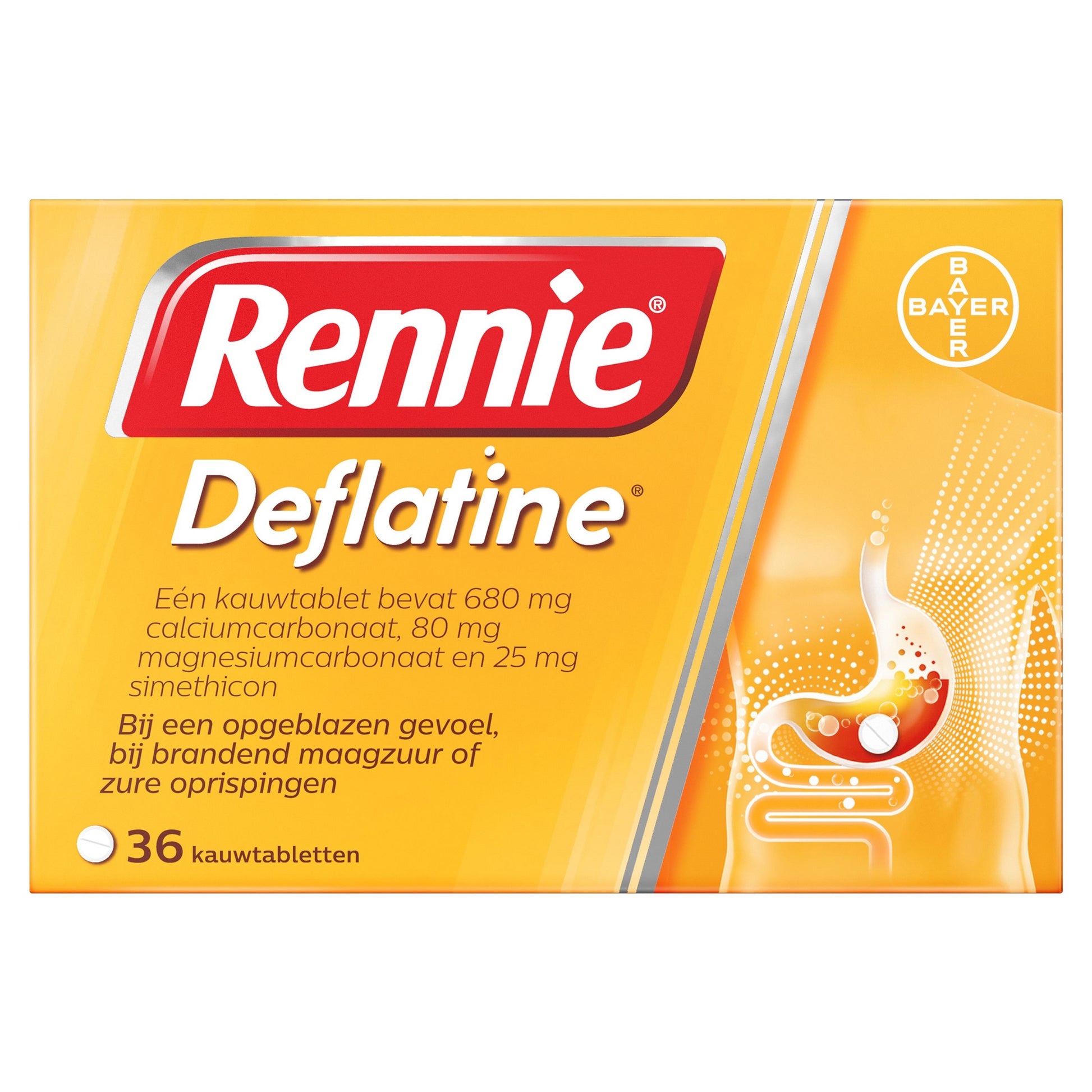 Rennie Deflatine 36.00 Tabletten