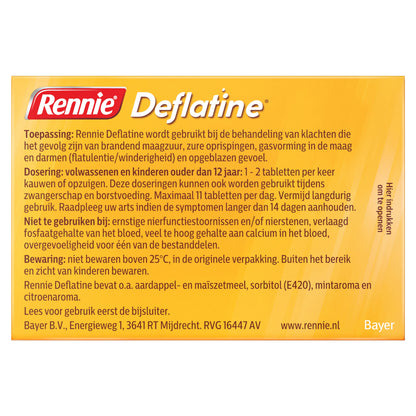 Rennie Deflatine 36.00 Tabletten