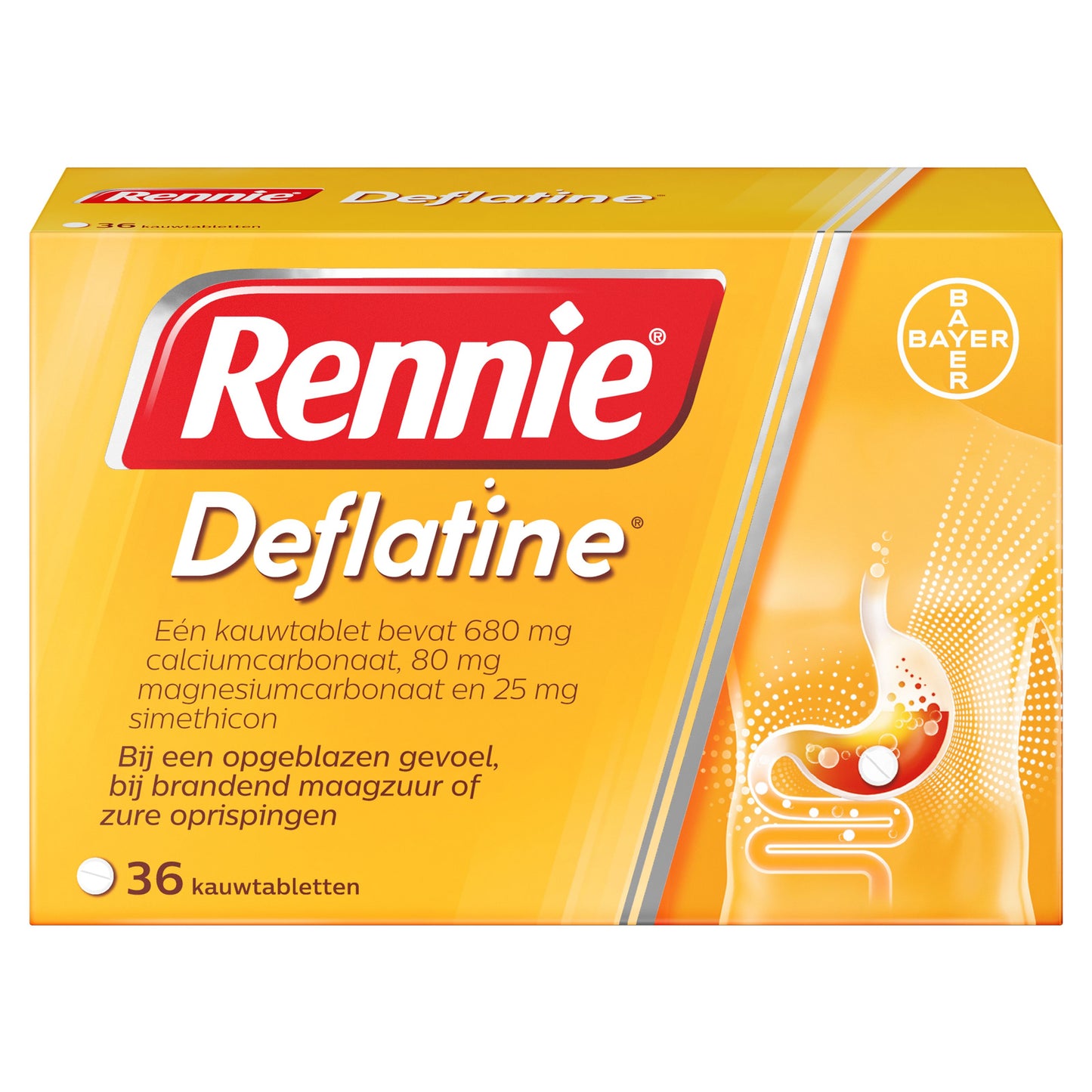 Rennie Deflatine 36.00 Tabletten