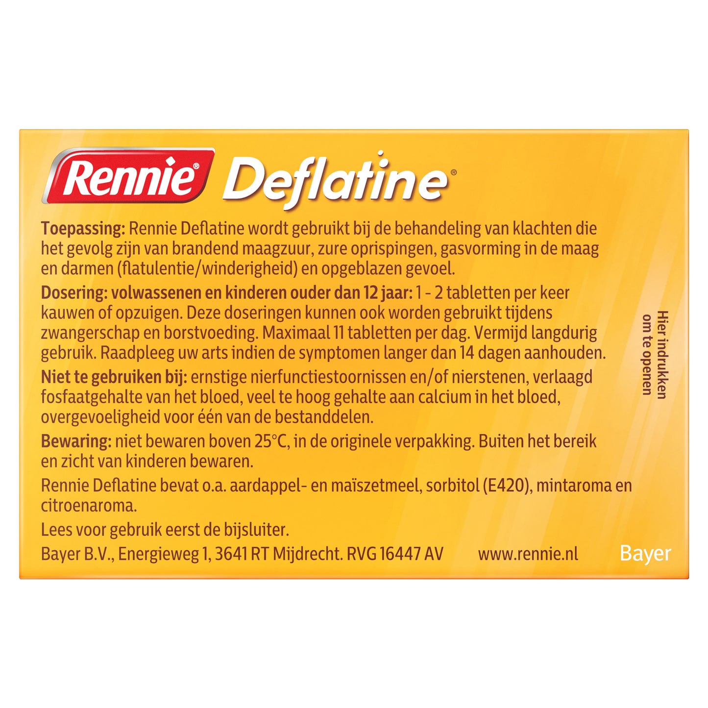 Rennie Deflatine 36.00 Tabletten