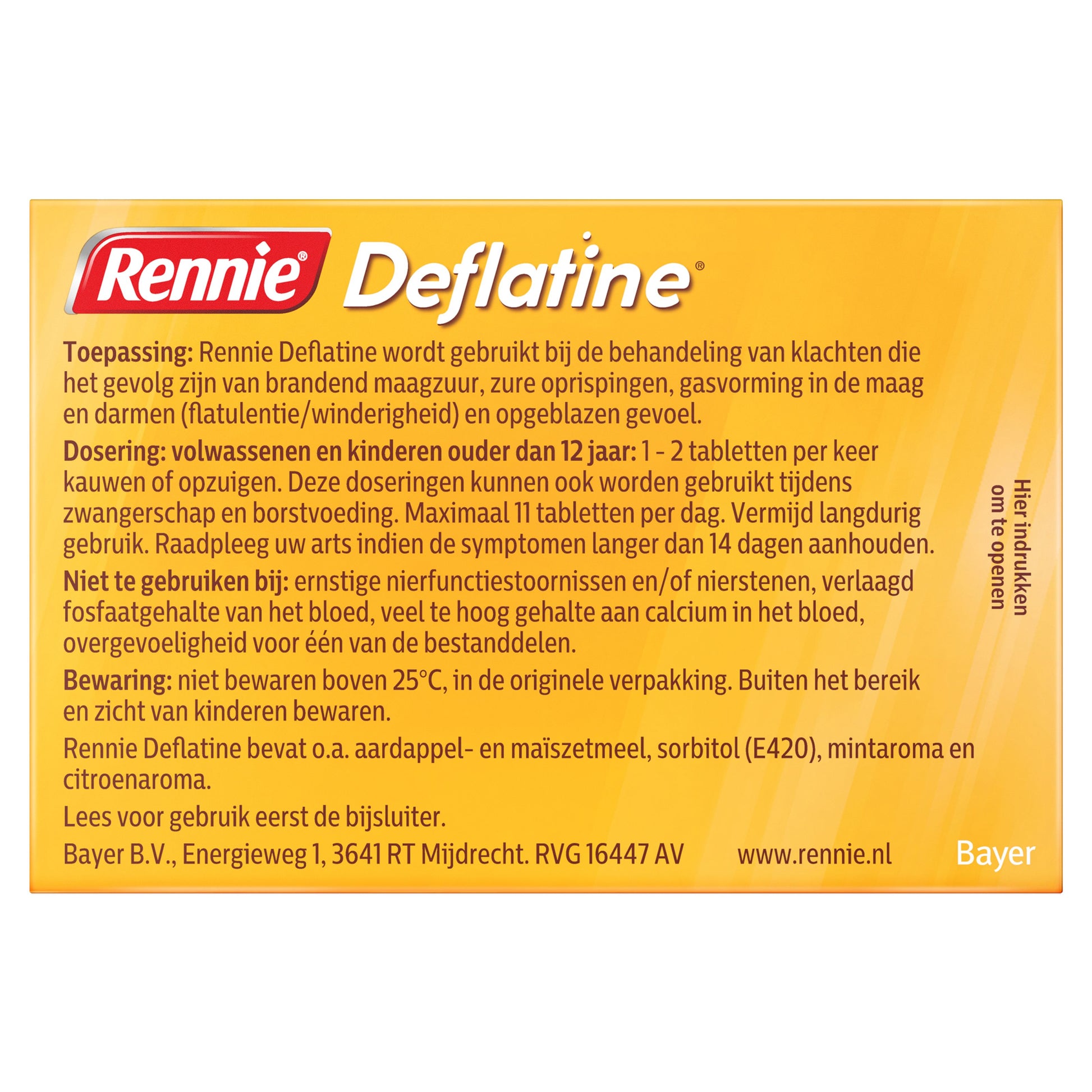 Rennie Deflatine 36.00 Tabletten