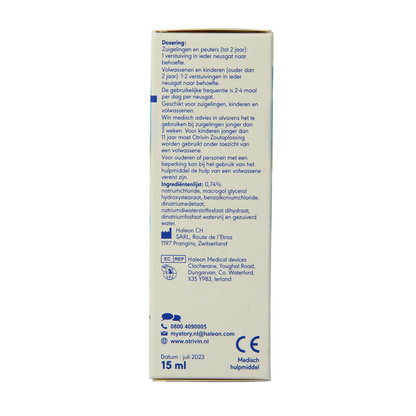 Otrivin Zoutoplossing neusspray 15.00 Milliliter
