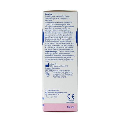 Otrivin Baby zoutoplossing spray 15.00 Milliliter
