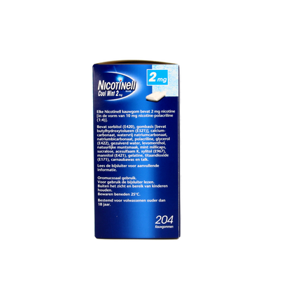 Nicotinell Kauwgom cool mint 2mg 204.00 Stuks