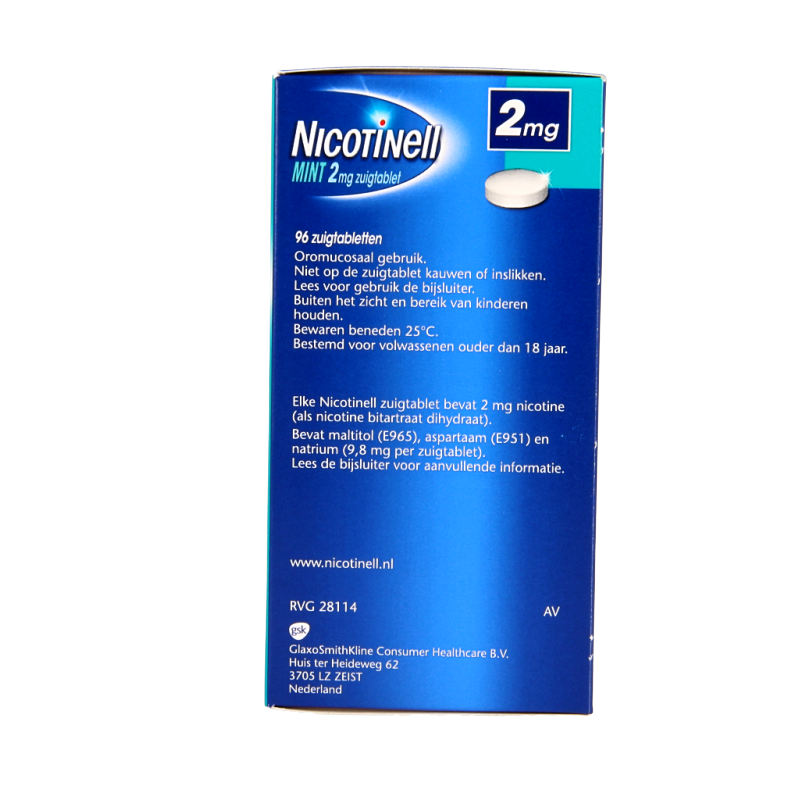 Nicotinell Mint 2mg 96 Zuigtabletten