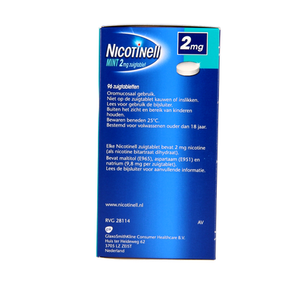 Nicotinell Mint 2mg 96 Zuigtabletten