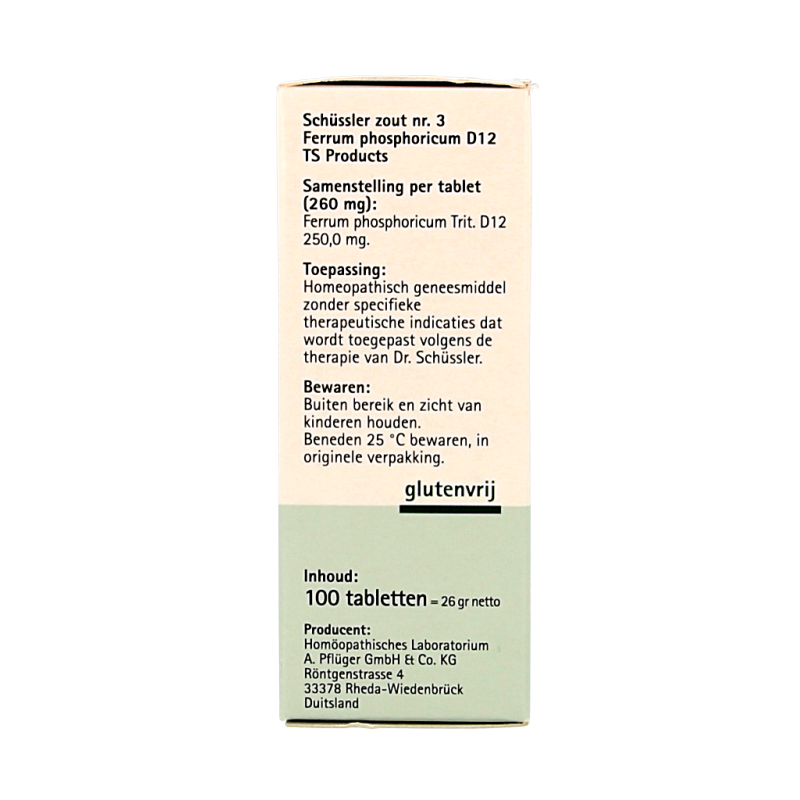 Pflüger Ferrum phosphoricum 3 D12 Schussler 100 Tabletten