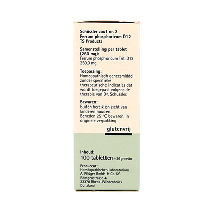 Pflüger Ferrum phosphoricum 3 D12 Schussler 100 Tabletten