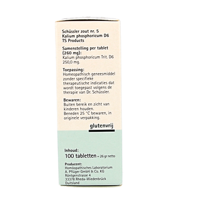 Pflüger Kalium phosphoricum 5 D6 Schussler 100 Tabletten